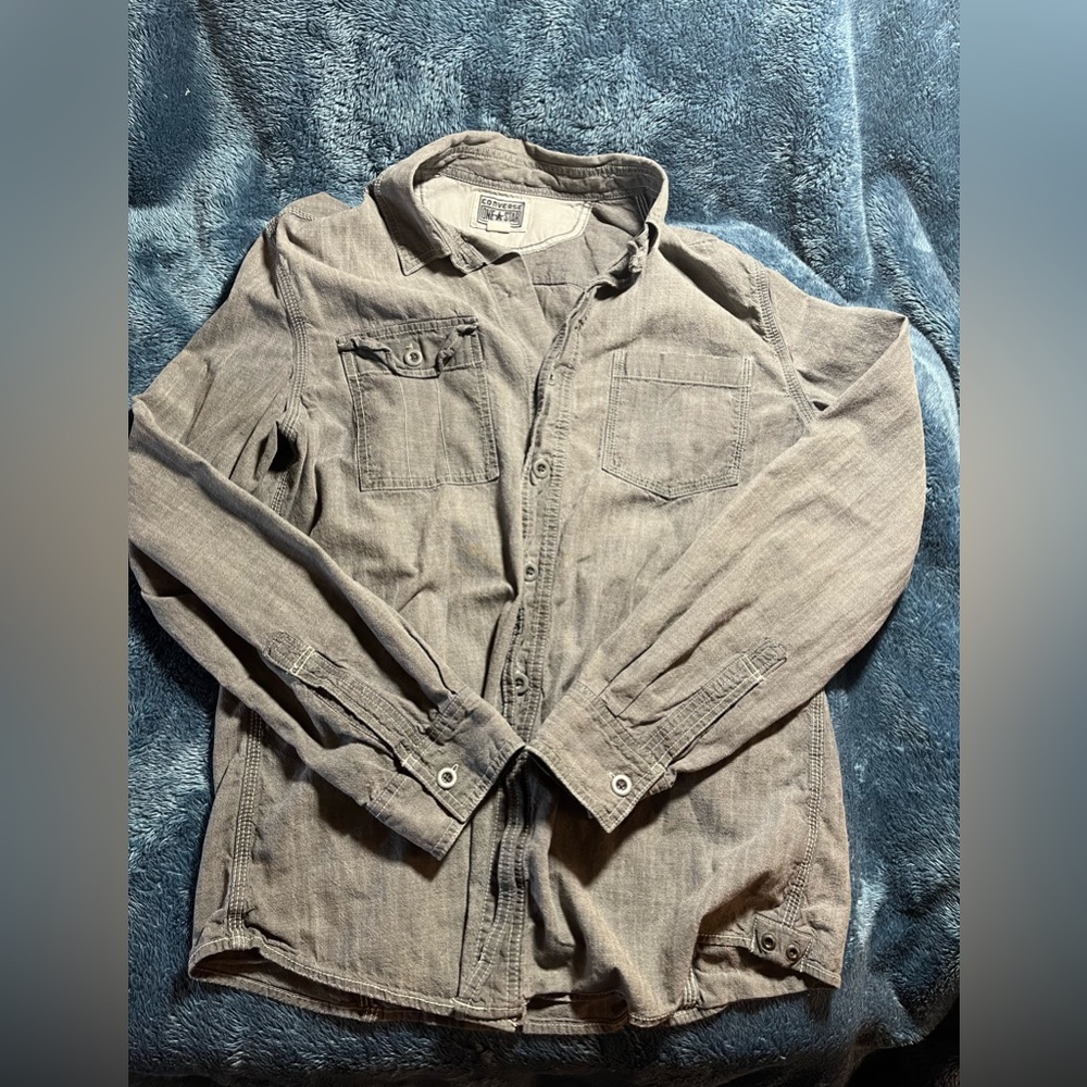 Men’s grey converse button up